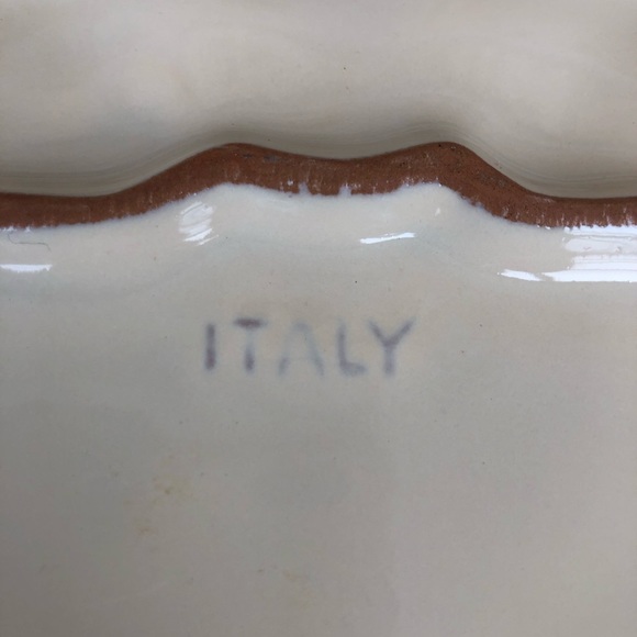 Vintage Italica Ars Italy Pottery Signed Lazzaro Serving Plate/ Vanity Accents - Picture 9 of 12